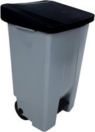 Denox Footprint waste bin for sorted waste 80 l, black lid, plastic with wheels - Rubbish Bin