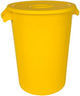 Denox Waste container with lid INDUSTRIAL, 100 l, gastro, yellow, rigid plastic - Rubbish Bin