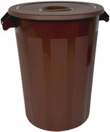 Denox Waste container with lid INDUSTRIAL, 100 l, gastro, brown, rigid plastic - Rubbish Bin