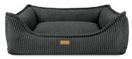 DENZOO MILANO DARK GREY Ortopedický pelech pro psy se snímatelným potahem 90 cm × 75 cm - Pet Bed