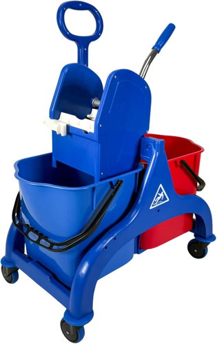 Denox Cleaning Trolley Professional Double, 2 × bucket, with wringer, 50 l - Cart - Main image
