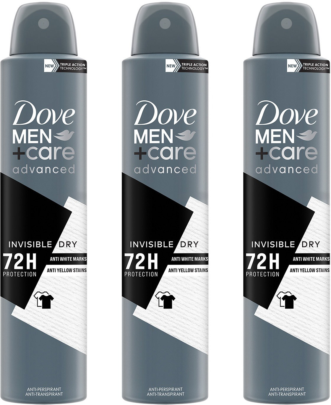 DOVE Triopack Men+Care Invisible Dry 200 ml