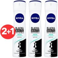NIVEA Black & White Fresh, 3× 150ml - Antiperspirant for Women