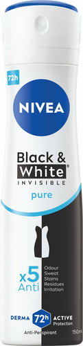 NIVEA Black & White Invisible Pure 150 ml - Izzadásgátló - Fő fotó