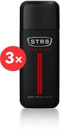 STR8 Body Fragrance Red Code 3 × 75ml - Men's Deodorant