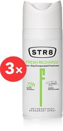 STR8 Fresh Recharge Spray 3 × 150ml - Antiperspirant