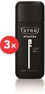 STR8 Body Fragrance Faith 3 × 75 ml - Men's Deodorant
