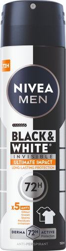 NIVEA MEN Black&White Invisible Ultimate Impact 150 ml - Izzadásgátló - Fő fotó