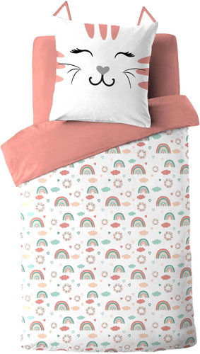 Douceur d'intérieur Chat with cat motif 140 × 200 cm - Children's Bedding - Main image