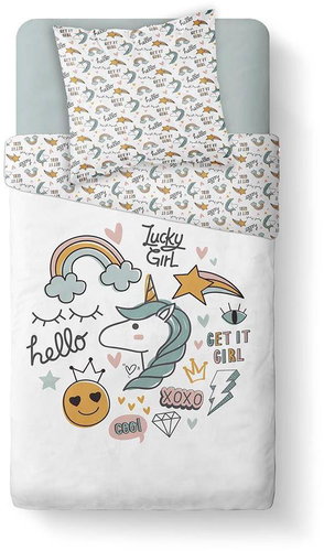 Today Kool 140 × 200 cm, double-sided with colourful prints - Children's Bedding - Main image