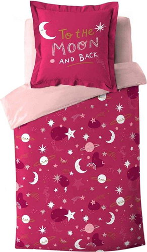 Douceur d'intérieur Moonlight 140 × 200 cm, cotton, pink - Children's Bedding - Main image