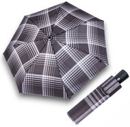 Bugatti Buddy Duo - pánský plně automatický skládací deštník, antracit, káro / kostka - Umbrella