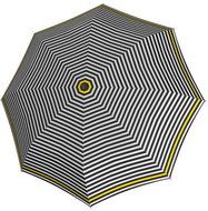 Derby Hit Lang AC Triple - dámský holový vystřelovací deštník, žlutá, proužek - Umbrella