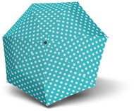 Derby Hit Long Automatic Baloon - dámský holový vystřelovací deštník, modrá, puntík - Umbrella