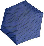 Derby Hit Mini Flat Dots - dámský skládací deštník, modrá, puntík - Umbrella
