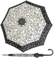 Doppler Fiber Flex AC Black&White Paisley - dámský holový vystřelovací deštník - Umbrella