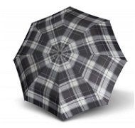 Doppler Carbonsteel Mini Woven Karo - dámský skládací deštník, šedá, káro / kostka - Umbrella
