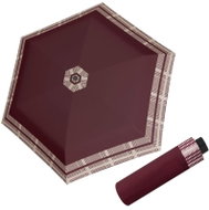 Doppler Fiber Havanna Timeless Red Hahnentritt - dámský skládací deštník - Umbrella