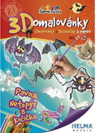 Helma 3D omalovánka - Pavouk, netopýr a kočička - Omalovánky