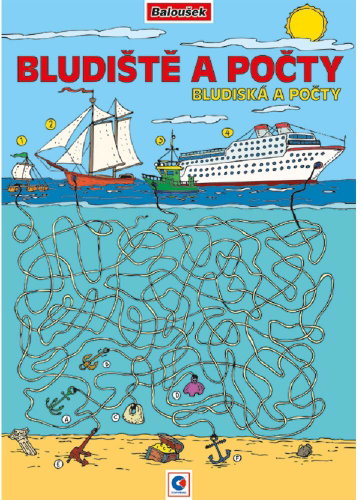 BALOUŠEK Printing Colouring book A4 - Maze and numbers - Colouring Book - Main image