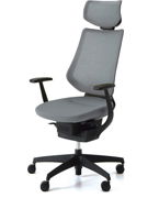 3DE ING Glider 360° With Headrest - Grey - Office Chair