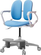 3DE Duorest Milky modrá s podpěrou nohou - Dětská židle k psacímu stolu
