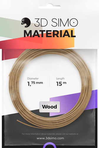 3DSimo Filament WOOD - Brown 15m - 3D Pen Filament - Main image