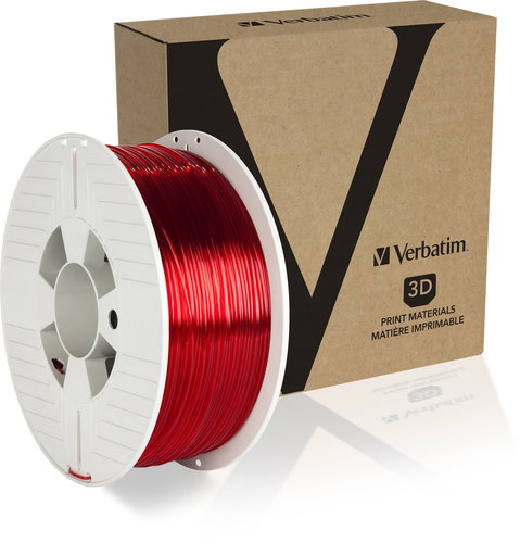 Verbatim PET-G 1.75mm 1kg red transparent - Filament - Main image