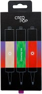 CreoPop Glow-in-the-Dark Ink - kryštálová, trblietavá zelená, trblietavá červená - Cartridge