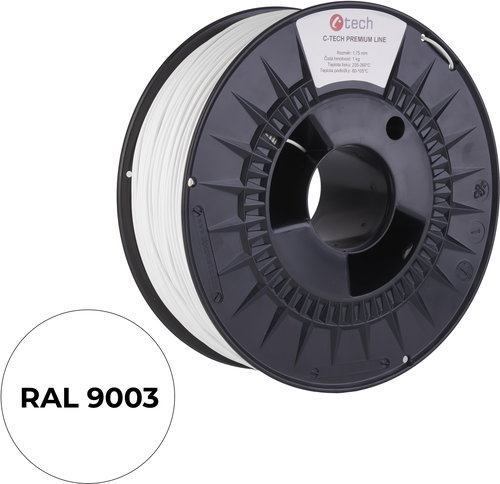 C-TECH PREMIUM LINE ASA 3D nyomtatószál, szignálfehér RAL9003 - Filament - Fő fotó