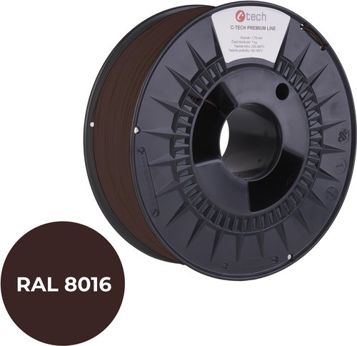 C-TECH filament PREMIUM LINE PETG mahogany brown RAL8016 - Filament - Main image