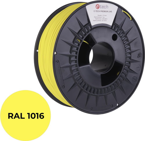 C-TECH filament PREMIUM LINE PETG sulphur yellow RAL1016 - Filament - Main image