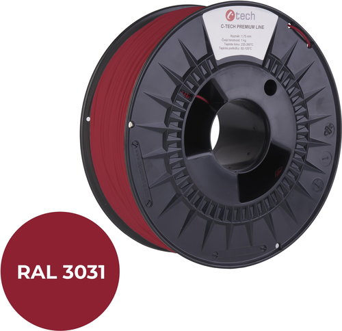 C-TECH filament PREMIUM LINE PLA oriental red RAL3031 - Filament - Main image