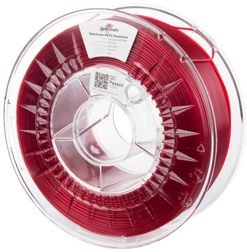 Filament Spectrum Premium PET-G 1.75mm Transparent Red 1kg - Filament - Hlavní obrázek