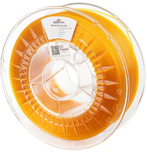 Filament Spectrum PC 275 1.75mm Transparent Yellow 1kg - Filament - Main image