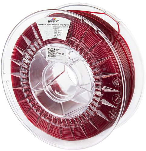 Filament Spectrum PETG Premium High Speed 1.75mm TR. Red 1kg - Filament - Main image