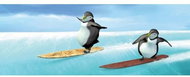Bookmark Awesome Penguins on a snowboard - Bookmark