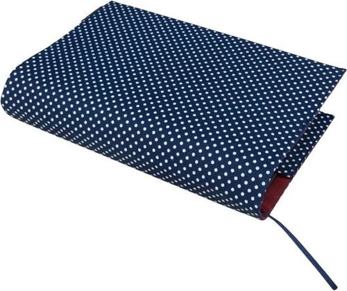 Obal na knihu Puntíky na tmavě modré: rozměr 22 x 32 cm - Obal na knihu - Hlavní obrázek