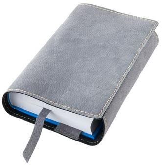 Book cover leather with bookmark Grey - Book Cover - Main image