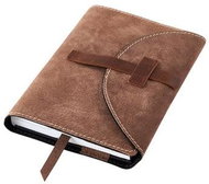 Leather book cover with buckle Brown - Book Cover