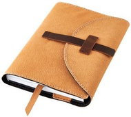 Leather book cover with clasp Honey - Book Cover