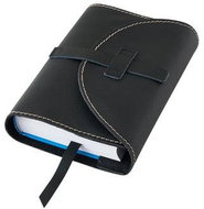 Leather book cover with buckle Black - Book Cover