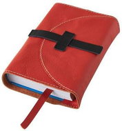 Leather book cover with buckle Red - Book Cover