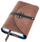 Book Cover Book cover with clasp with rivets XL Brown suede - Obal na knihu