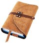 Book Cover Book cover with riveted clasp XL Honey suede - Obal na knihu