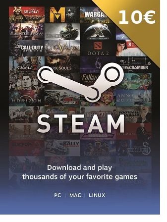 Steam peňaženka – 10€ - Dobíjacia karta - Hlavný obrázok