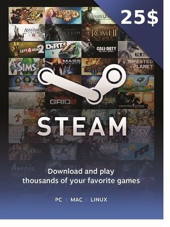 Steam wallet - 25 € - Prepaid Card - Main image