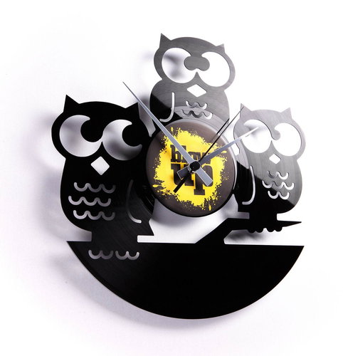 DISCOCLOCK 3 wise owls  - Wall Clock - Main image