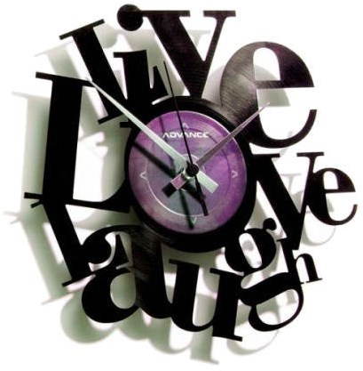 DISCOCLOCK Life, love, laughter  - Wall Clock - Main image