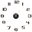 Wall-mounted adhesive clock E01.4171.2390